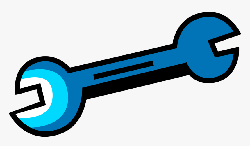 Vector Illustration Of Open End Spanner Wrench Tool - Tuercas Animadas Png, Transparent Png, Free Download