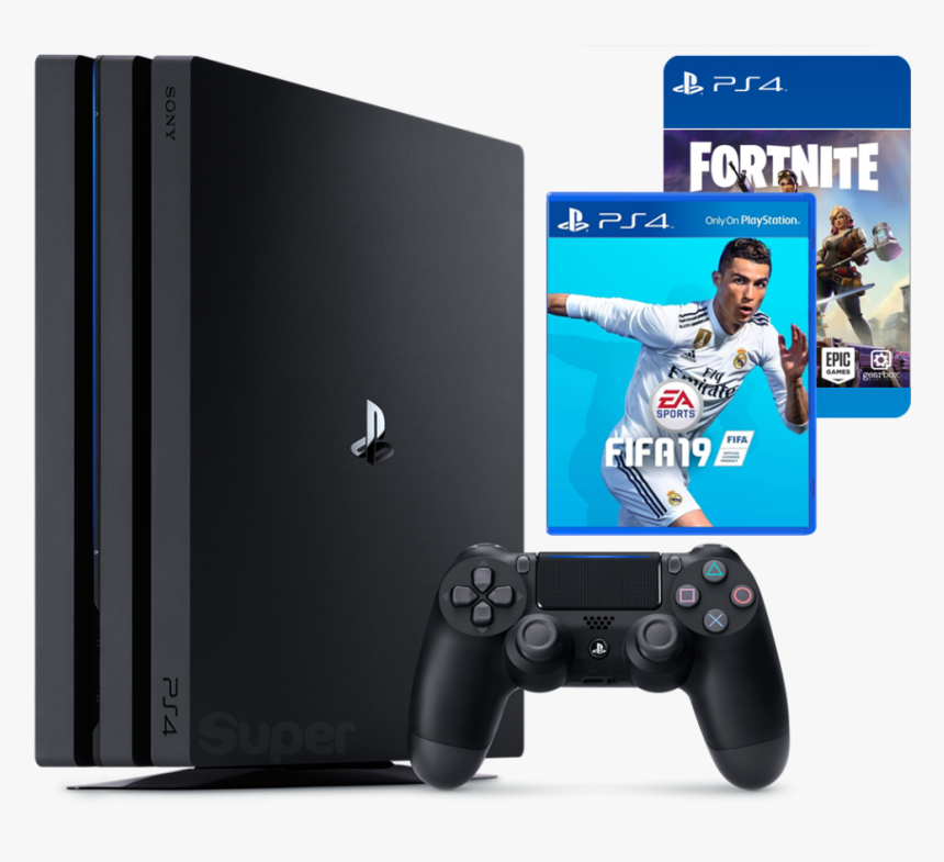 Sony Playstation 4 Pro 1tb Fifa 19 Fortnite, HD Png Download, Free Download
