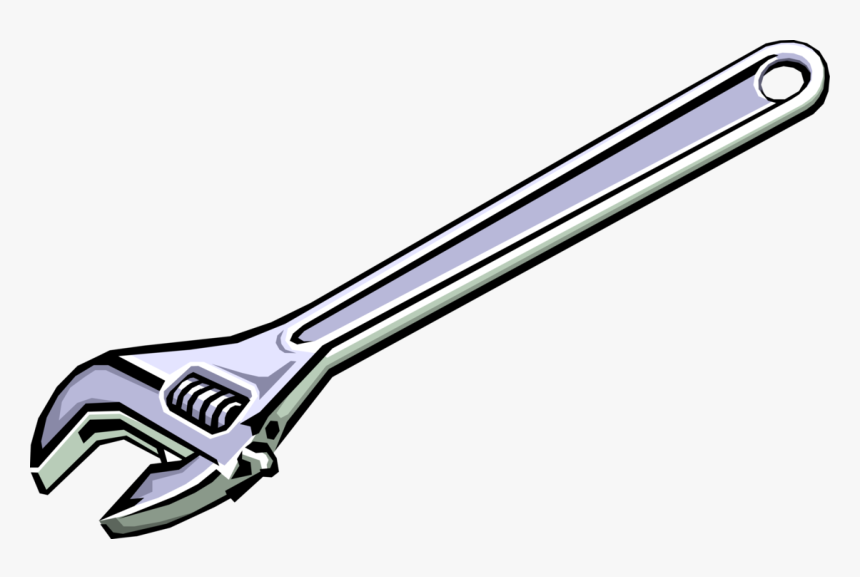 Vector Illustration Of Adjustable Wrench Or Spanner - Clipart Spanner, HD Png Download, Free Download