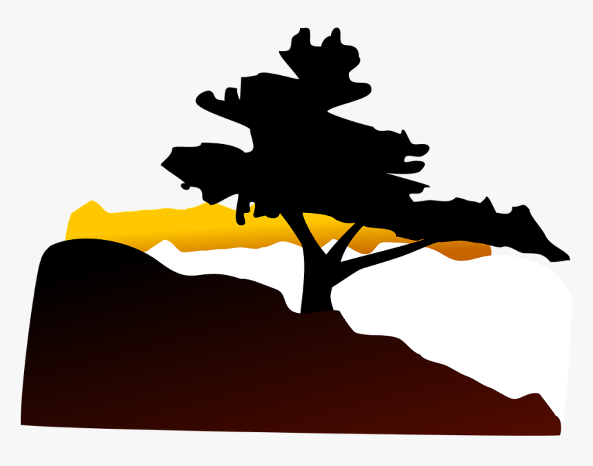 Hill Clipart Vector - Bonsai Tree Clip Art, HD Png Download, Free Download