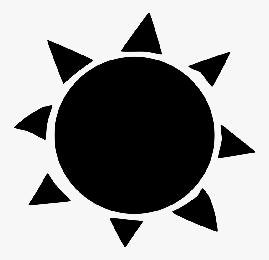Silhouette,monochrome Photography,small To Medium Sized - Free Sun Icon, HD Png Download, Free Download