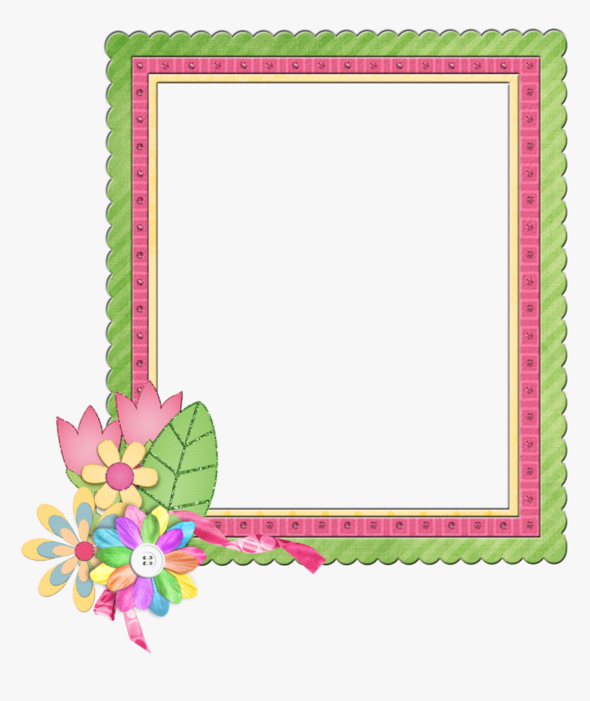 Design For Scrapbook Png , Png Download - Flower Nice Frame, Transparent Png, Free Download