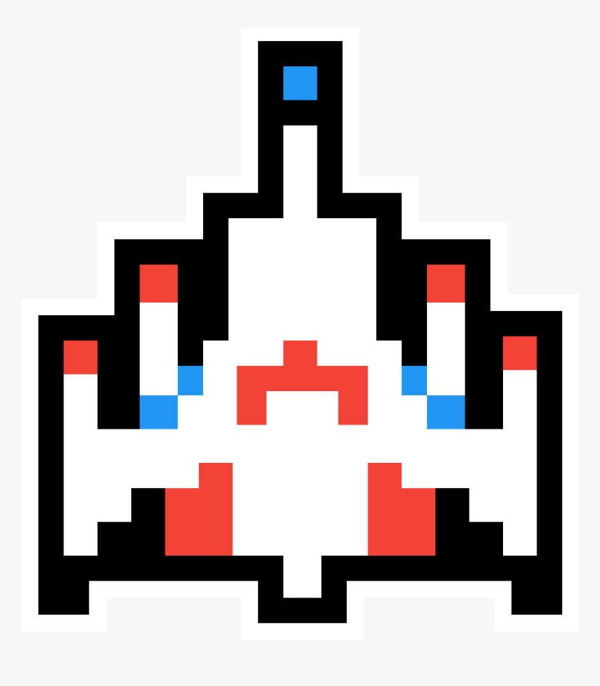 Galaga Ship No Background , Png Download - 8 Bit Spaceship Png, Transparent Png, Free Download