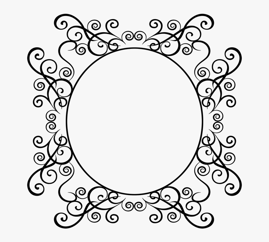 Henna Floral Round Designs Photo - Oval Flourish Frame Png, Transparent Png, Free Download