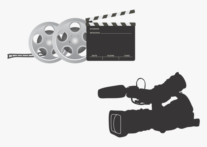 Film Equipment Camera Clapperboard Free Photo - Film Director Equipment Transparent, HD Png Download, Free Download