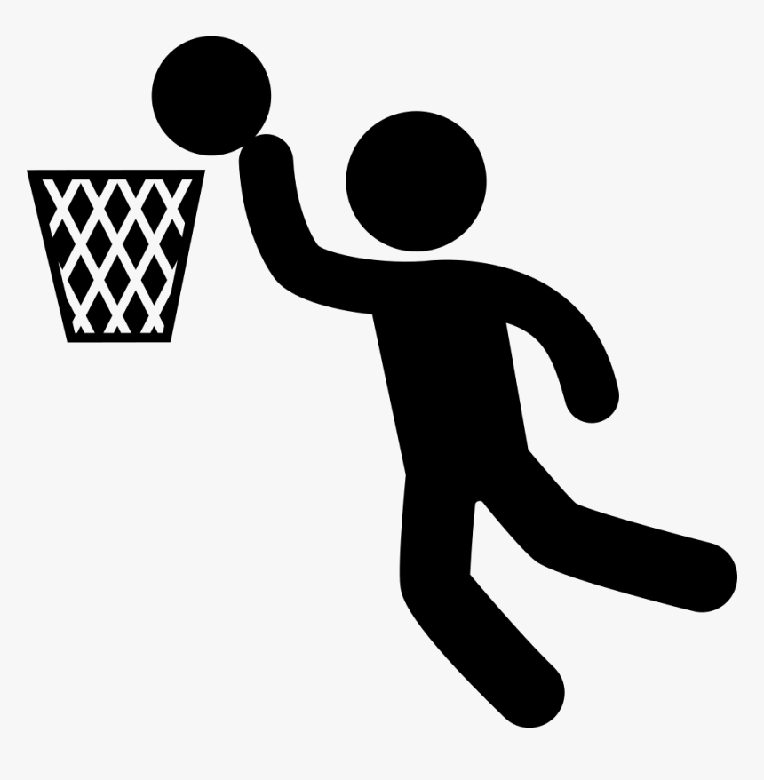 Basketball Player Scoring - Playing Basketball Icon Png, Transparent Png, Free Download