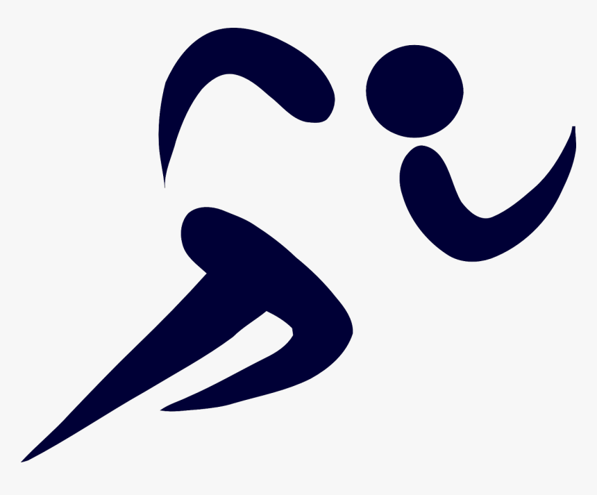 Runner, Speed, Race, Pictogram, Sport, Fast, Black - Olympic Running Cartoon, HD Png Download, Free Download