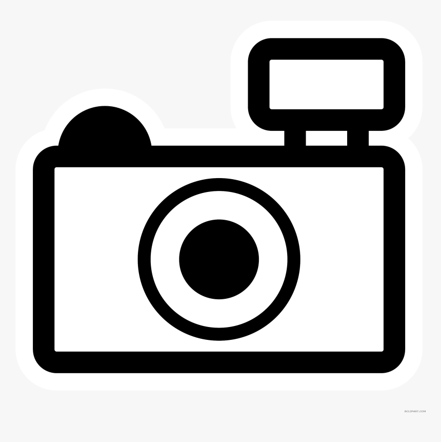 Camera Outline Clipart - Camera Clipart Black And White, HD Png Download, Free Download