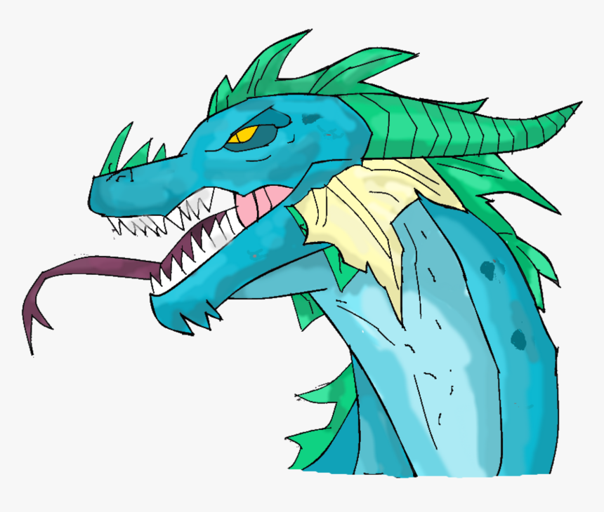 Blue Dragon Cartoon - Blue Dragon Head Png, Transparent Png, Free Download