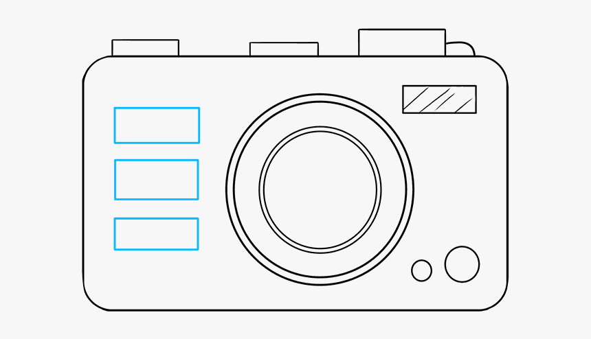 How To Draw Camera - Easy Drawing Of Camera, HD Png Download, Free Download