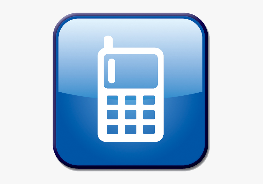 Blue Cell Phone Icon Png, Transparent Png, Free Download