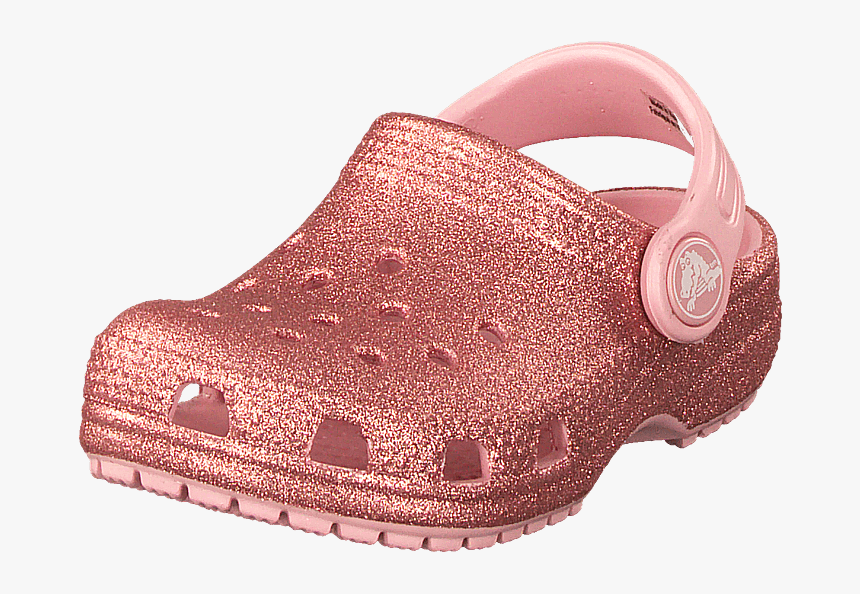 pink crocs with palm trees