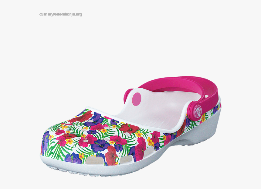 Women"s Crocs Crocs Karin Clog W White/floral - Shoe, HD Png Download, Free Download