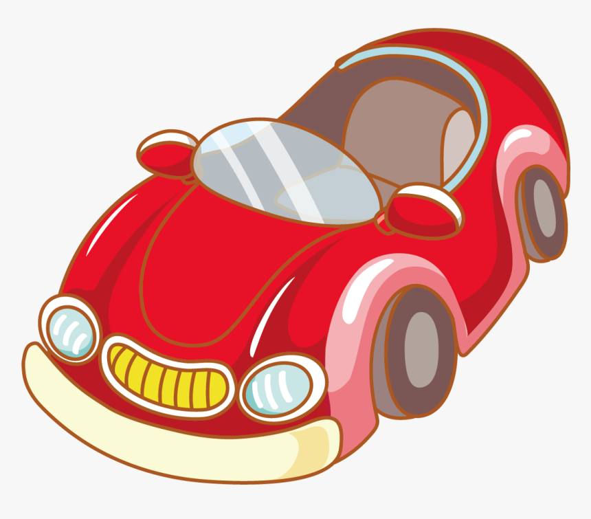 Red Sports Car Vector Material - Transparent Toy Car Vector, HD Png Download, Free Download