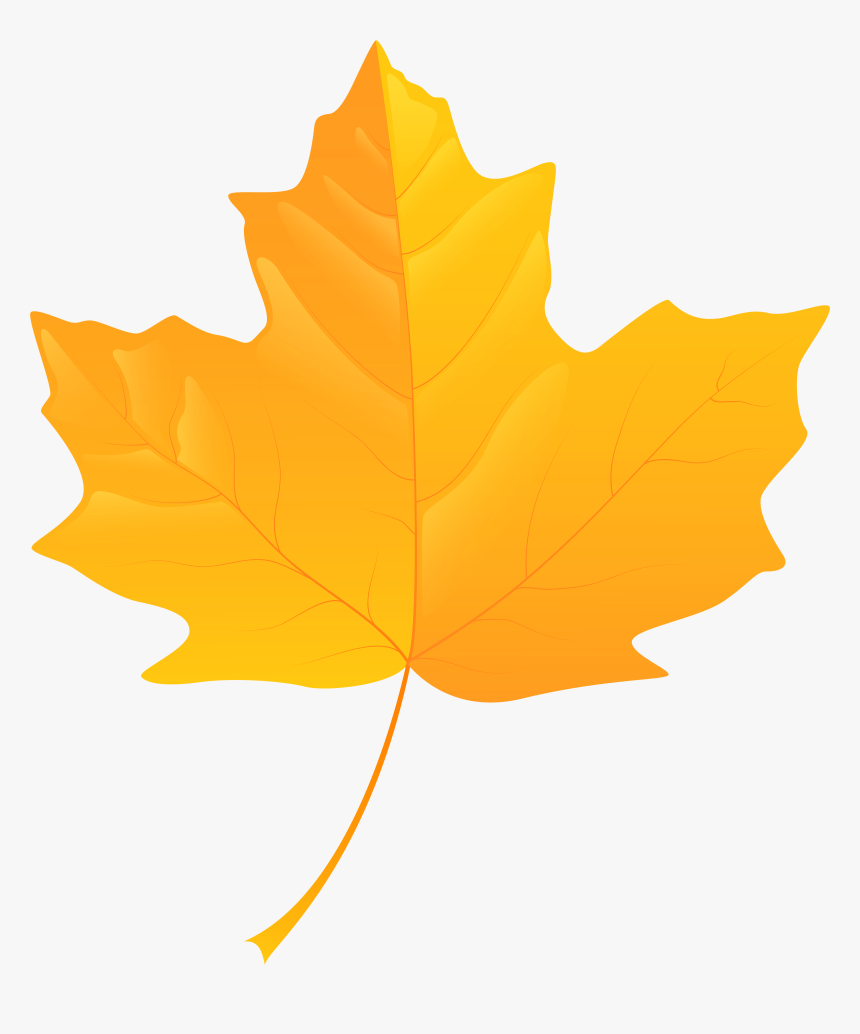 Yellow Leaf Png Clip Art, Transparent Png - kindpng