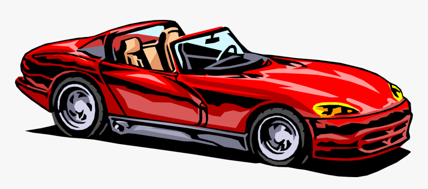 Vector Illustration Of Viper Convertible Sports Car - Car, HD Png Download, Free Download