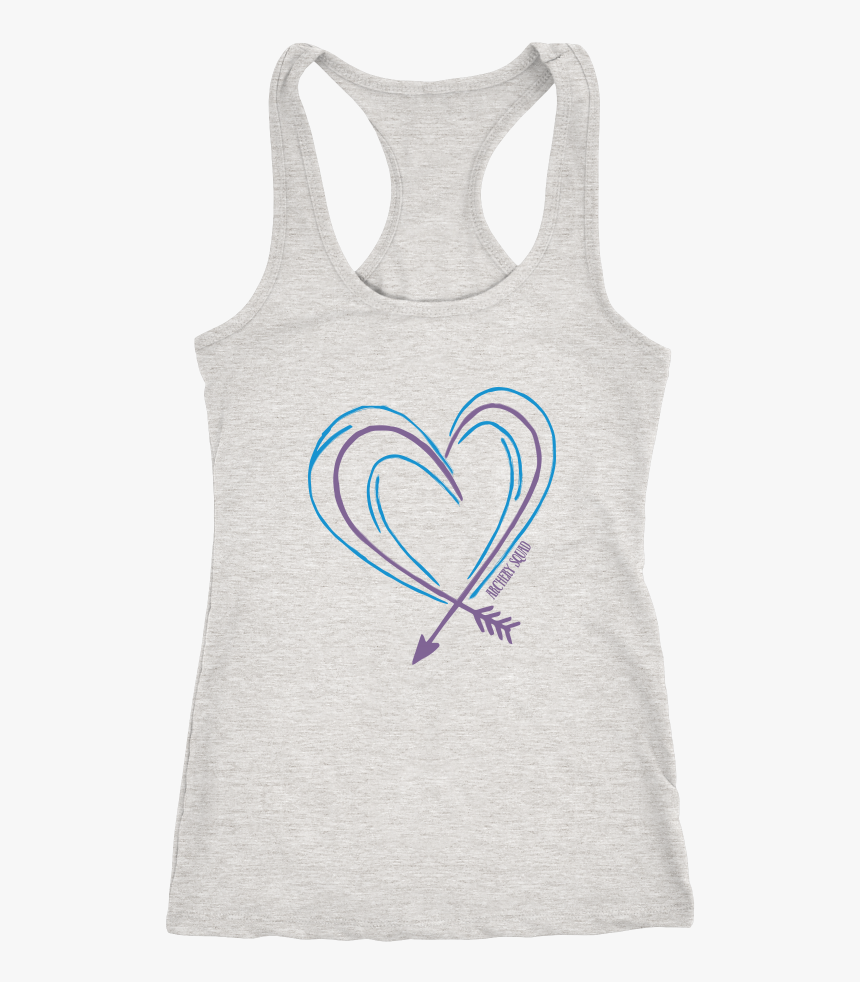 Arrow Heart Doodle Heather Grey Tank - T-shirt, HD Png Download, Free Download