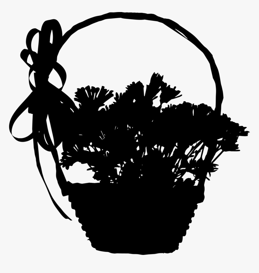 Clip Art Flower Black & White - Illustration, HD Png Download, Free Download