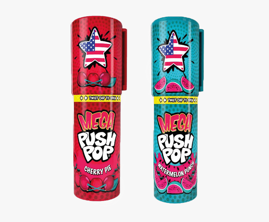 Bazooka Mega Push Pop - Cherry Jumbo Push Pop, HD Png Download, Free Download