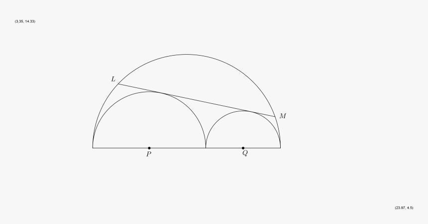 Enter Image Description Here - Two Circles In A Semicircle, HD Png Download, Free Download