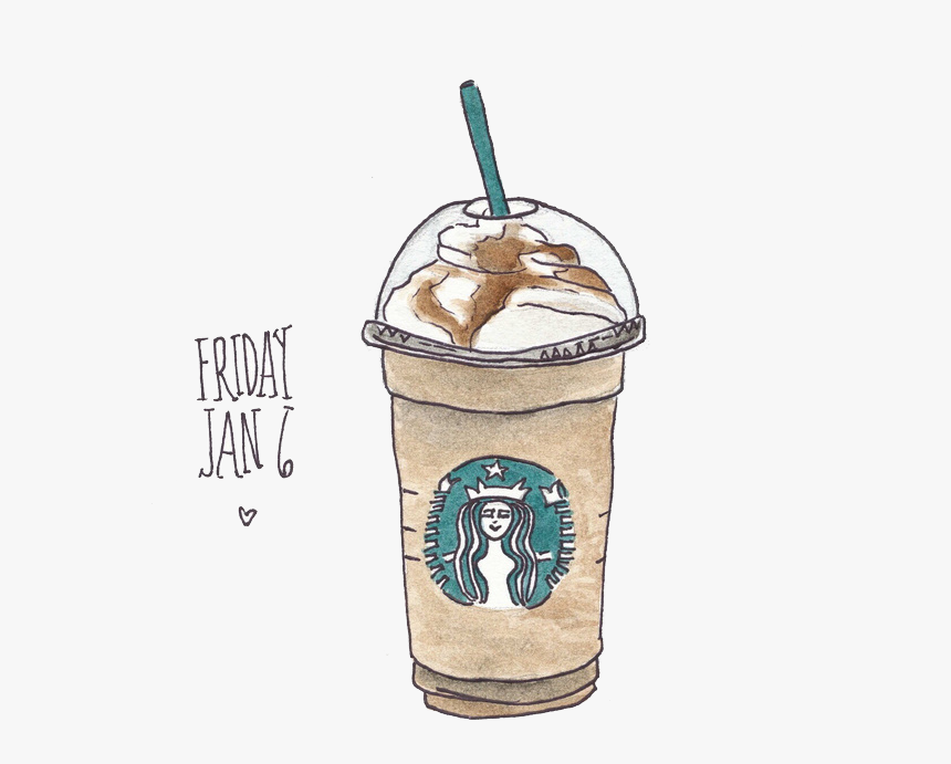 Iced Coffee Starbucks Hot Chocolate Clip Art - Starbucks Cup Logo Drawing, HD Png Download, Free Download