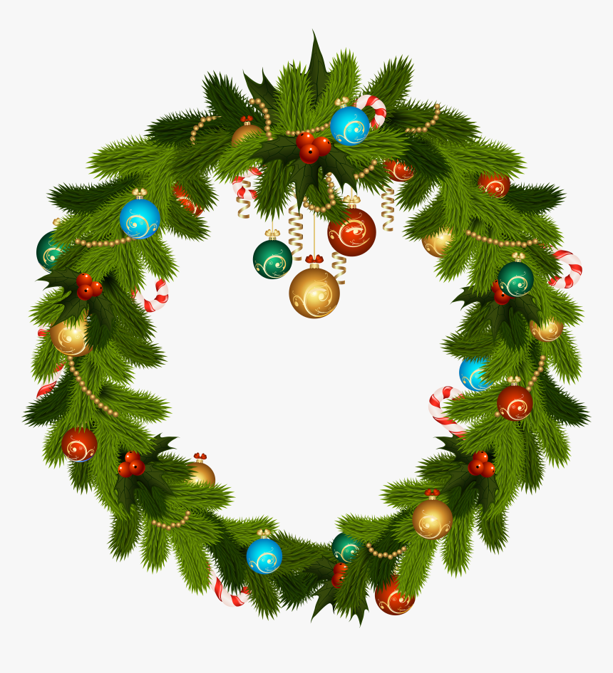 Christmas Wreath Cartoon Png, Transparent Png, Free Download