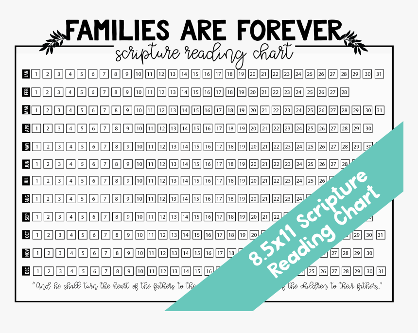 2019 Scripture Reading Chart, HD Png Download, Free Download