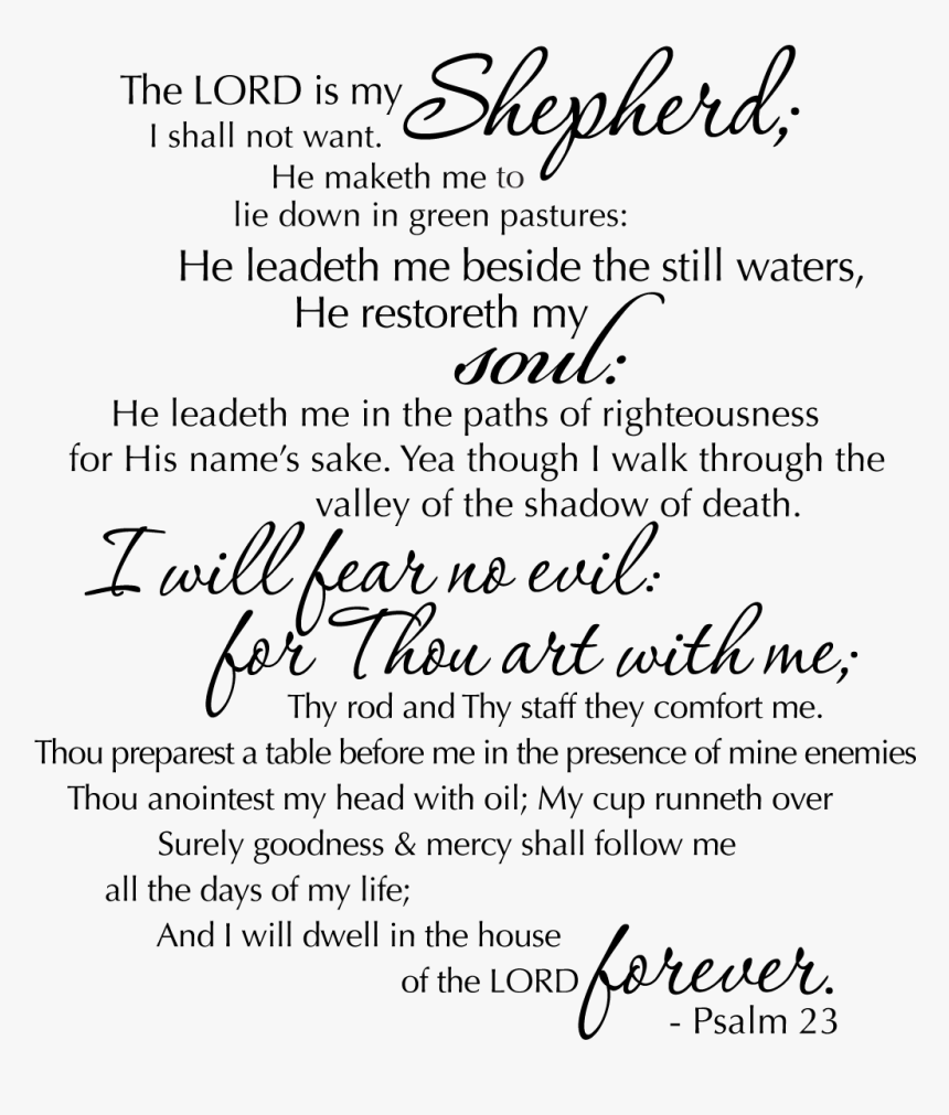 Psalm 23, HD Png Download, Free Download