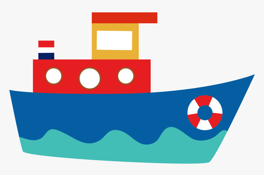 Image Freeuse Download Boat Blue Clown Transprent Png - Blue Boat Cartoon, Transparent Png, Free Download