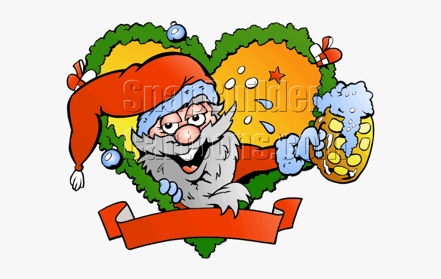 Christmas Fraim Santa With Cup Of Cocoa - Drunk Santa Elves, HD Png Download, Free Download