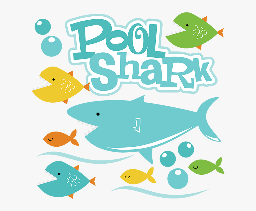 Pool Shark Svg Files For Scrapbooking Fish Svg File - Cute Sharks Clipart Png, Transparent Png, Free Download