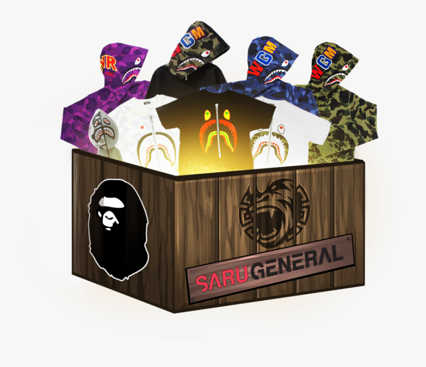 Bape Shark Mystery Box - Saru General, HD Png Download, Free Download