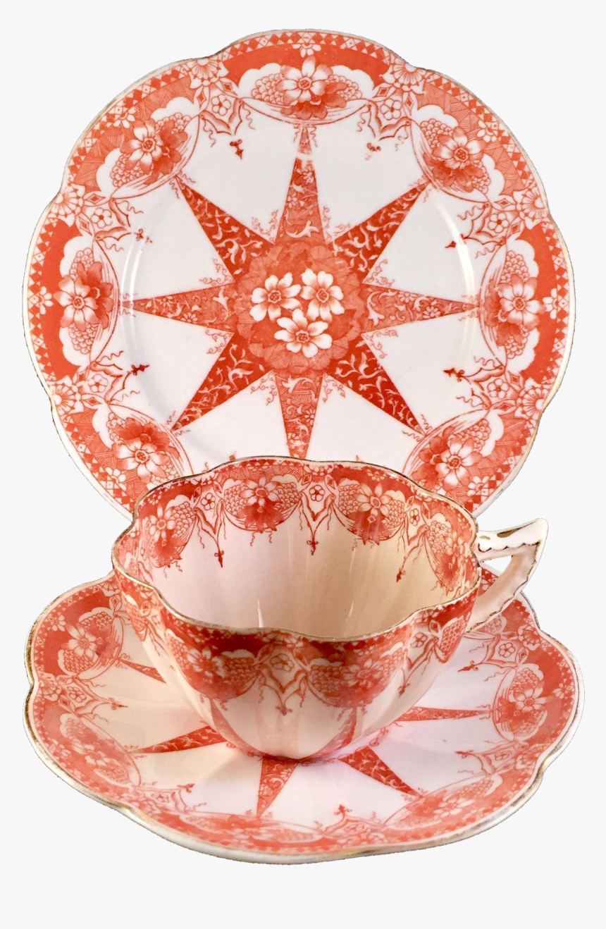 Antique Wileman Teacup Trio, Star Pattern On New Fairy, HD Png Download, Free Download