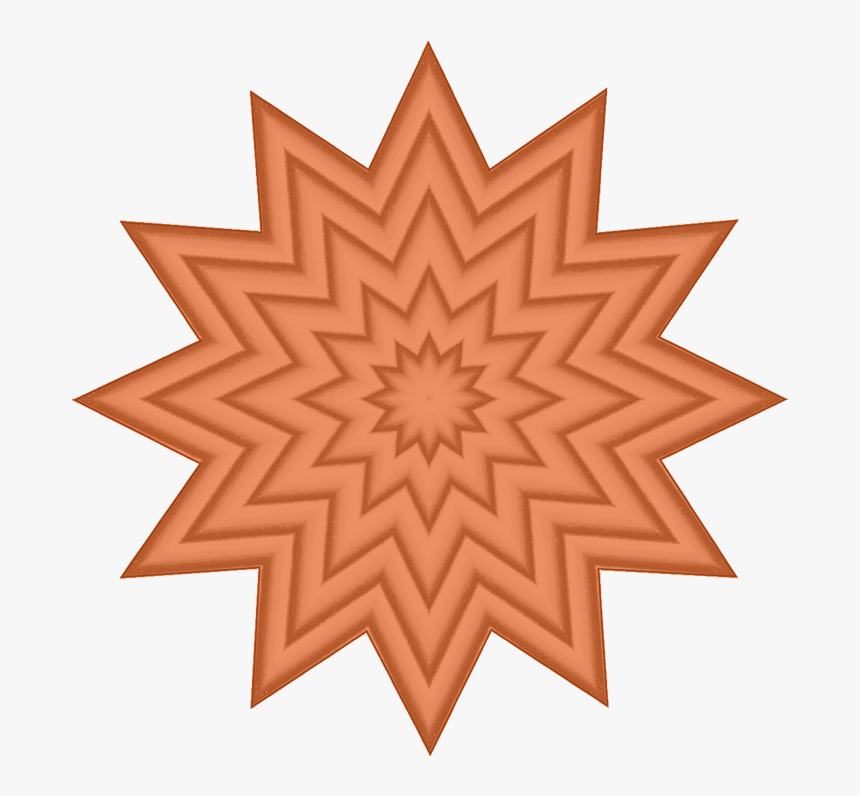 Orange Star Pattern - Flower Color Wheel Design, HD Png Download, Free Download