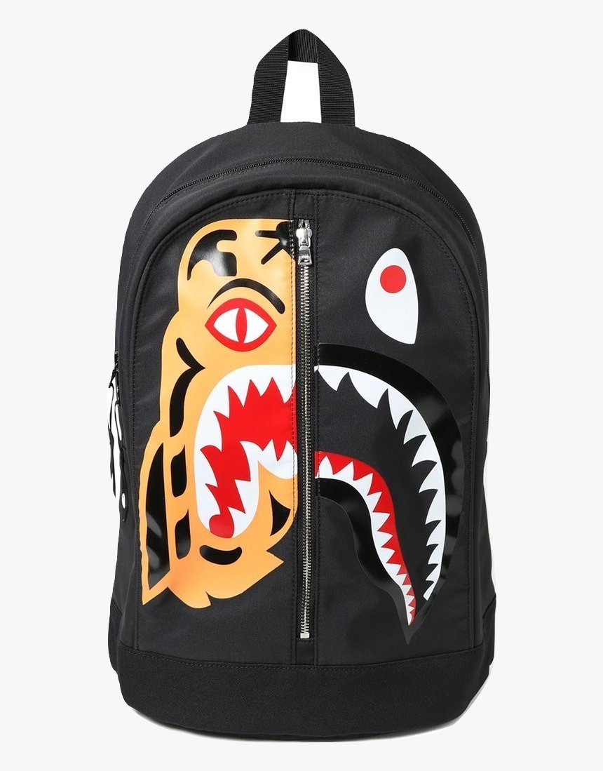 Bape Tiger Shark Day Pack - Bape Tiger Shark Logo, HD Png Download, Free Download