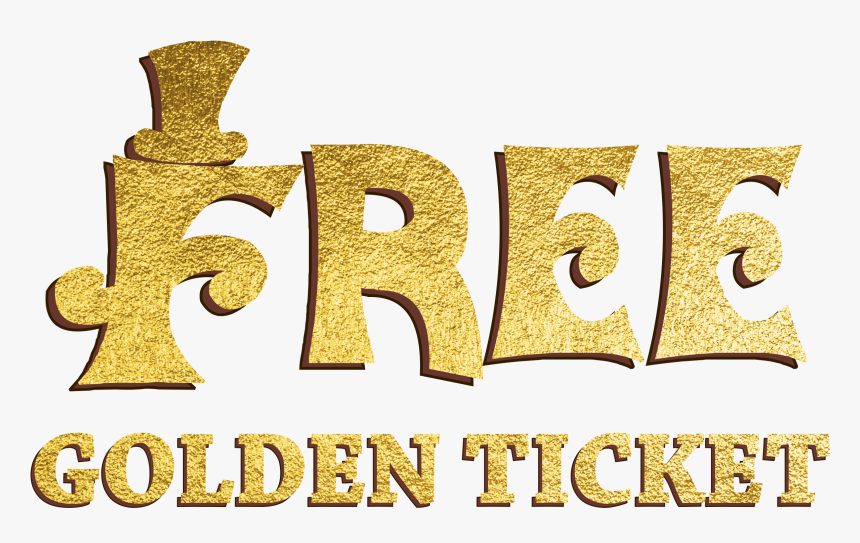 Free Golden Ticket - Calligraphy, HD Png Download, Free Download