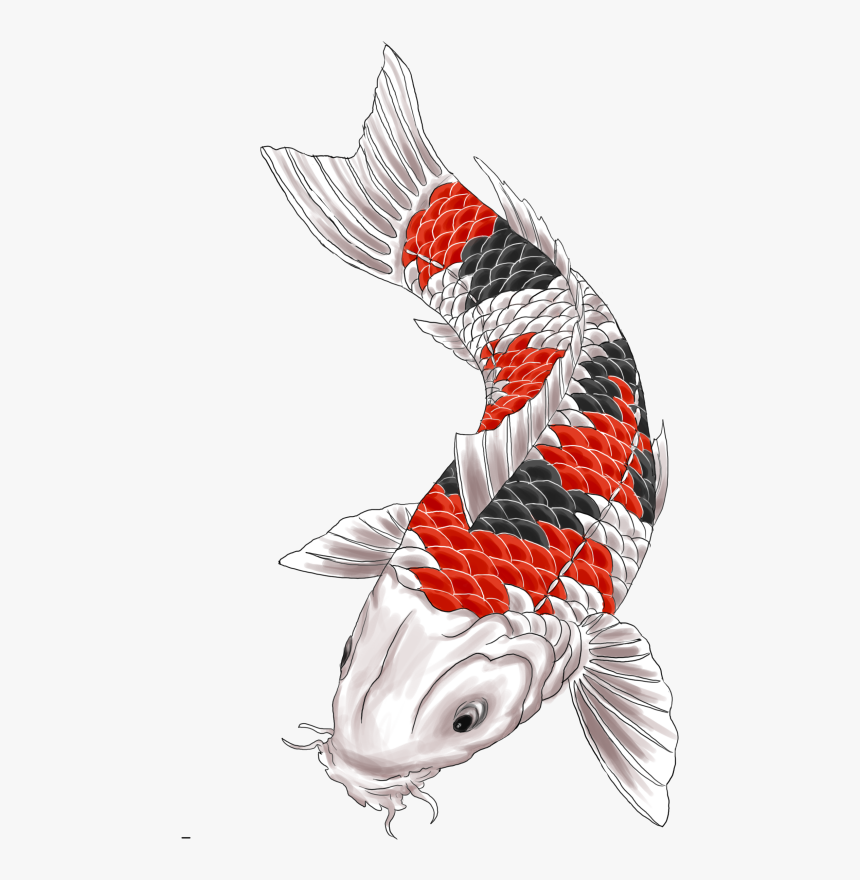 Koi carp tattoo style flowers fishing fish Sticker  Spreadshirt