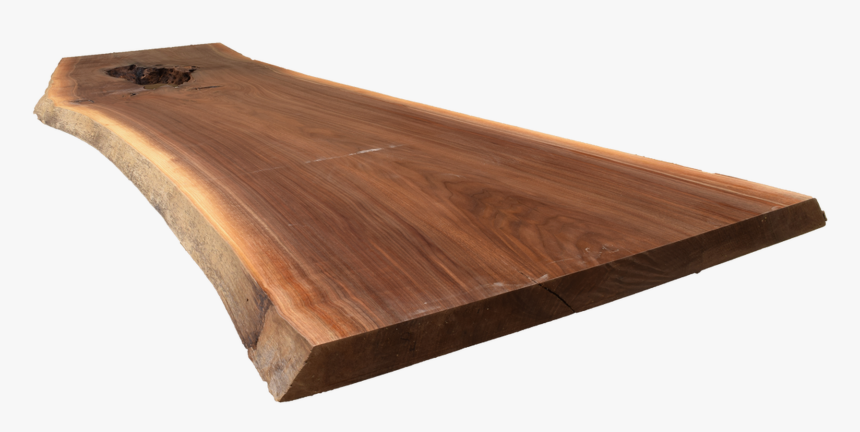 Front-side Angle Of Walnut Live Edge Slab - Plywood, HD Png Download, Free Download
