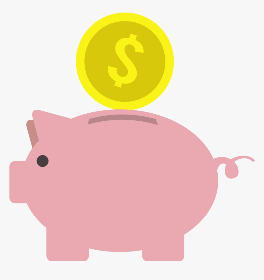 Money Vector - Transparent Piggy Bank Vector, HD Png Download, Free Download