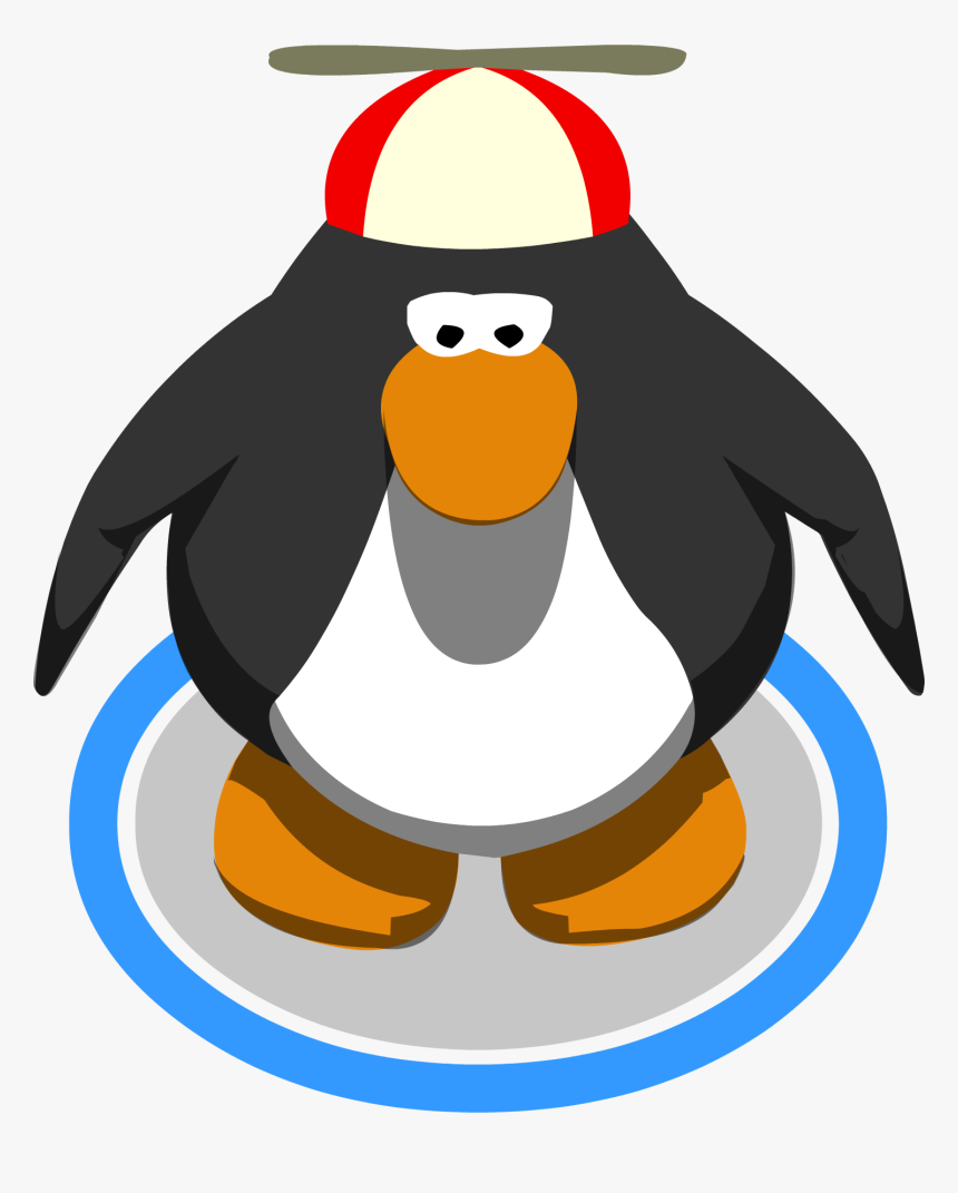 Red Propeller Cap In-game - Club Penguin Pumpkin Head, HD Png Download, Free Download
