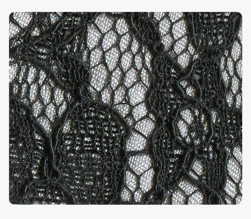 98 Black Lace Grey Satin - Leather, HD Png Download, Free Download