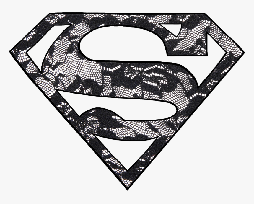 #superman #superwoman #logo #black #lace #freetoedit - Black Superwoman Logo, HD Png Download, Free Download