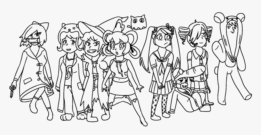 Drawing Party Halloween - Line Art, HD Png Download, Free Download