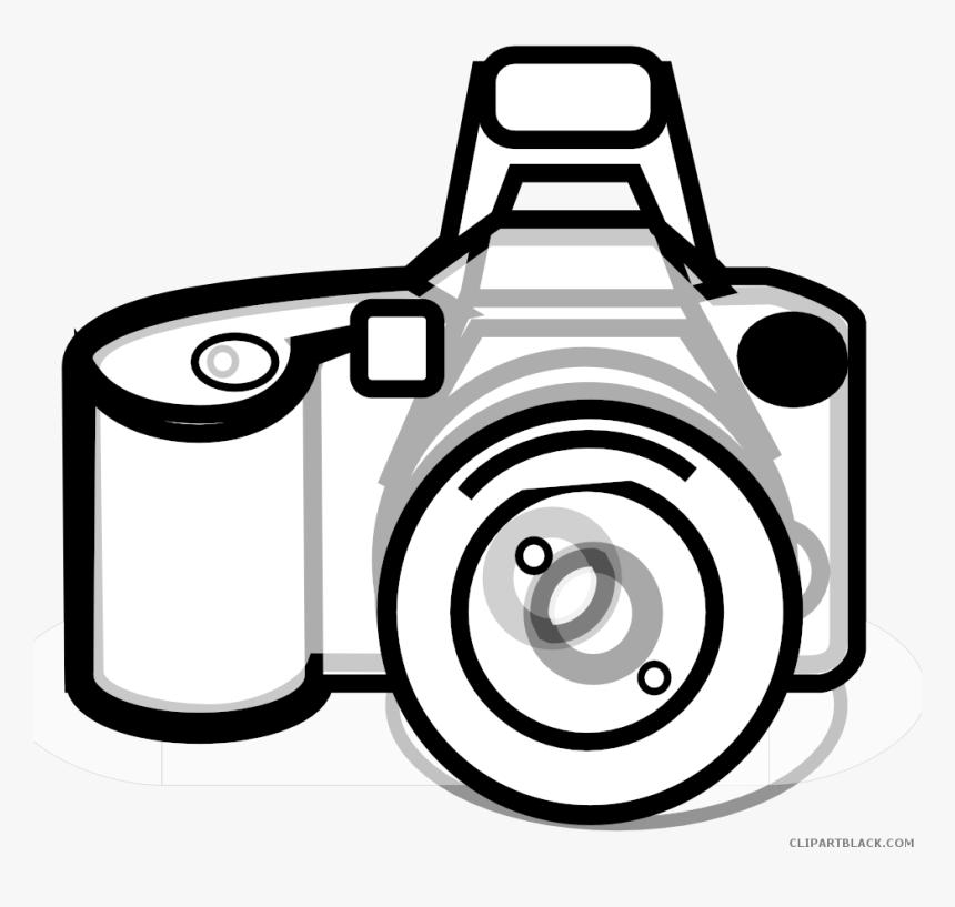 Clip Art Freeuse Stock Camera Black And White Clipart - Dslr Camera Clipart Png, Transparent Png, Free Download