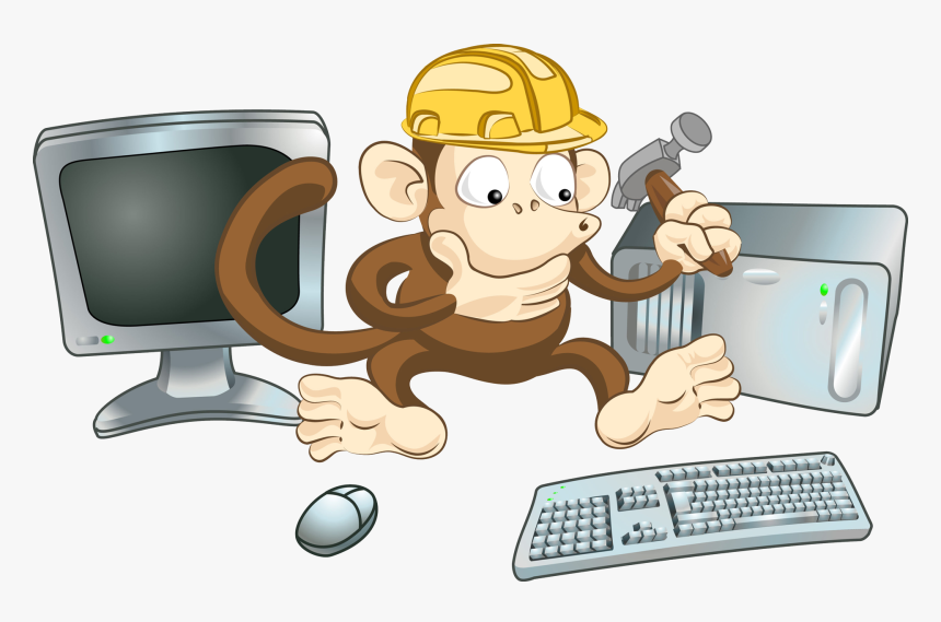 Pc Clipart Computer Cartoon - Build A Computer Cartoon, HD Png Download, Free Download