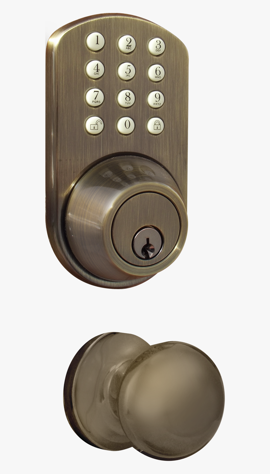 Keyless Entry Deadbolt And Door Knob Lock Combo Pack - Car Door Locks Transparent Background, HD Png Download, Free Download