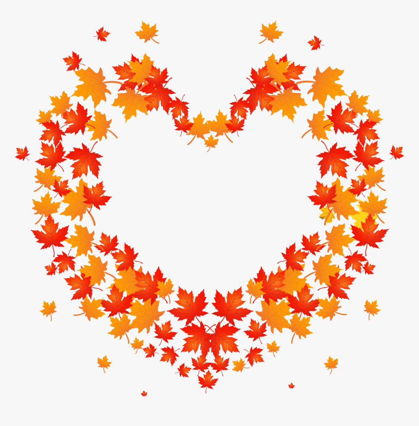 Leaves Heart Transparent Png, Png Download, Free Download