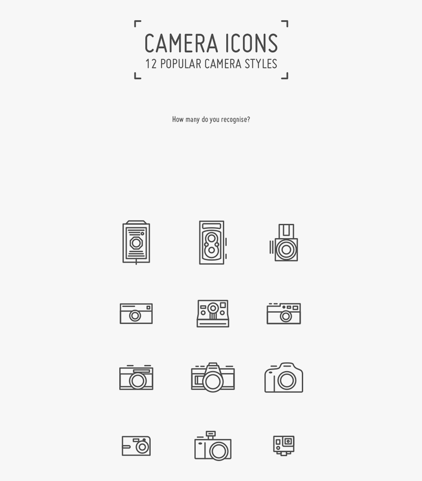 Icons Set By Angeloletra - Simple Camera Lens Tattoo, HD Png Download, Free Download