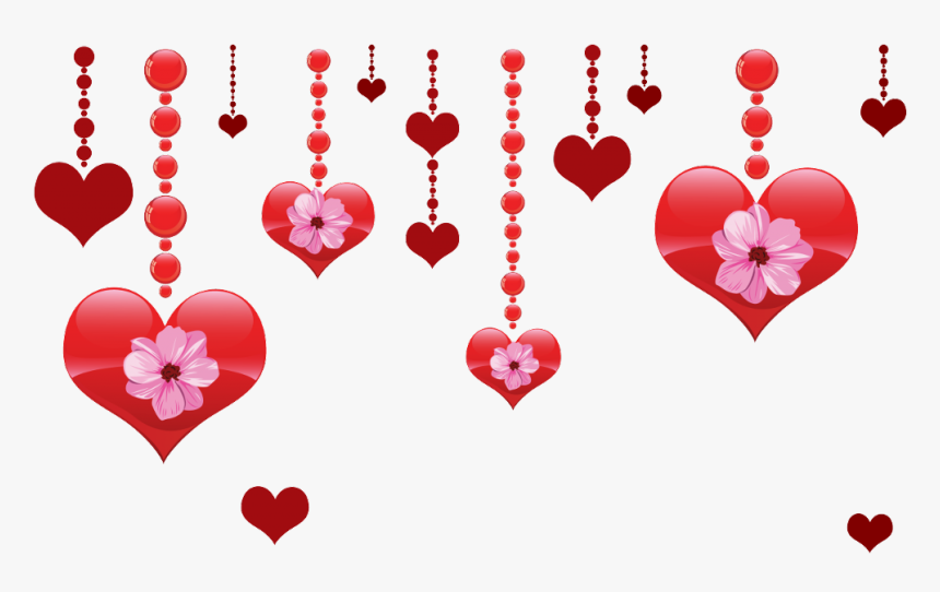 #heart #hearts #falling #hanging #flowers, HD Png Download, Free Download