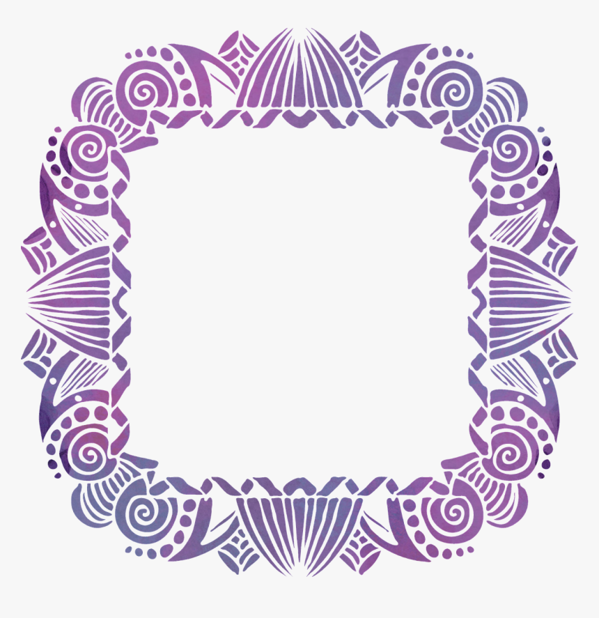 Frame, Mandala, Lilac, Purple, Tribal, Ethnic, Retro - Circle, HD Png Download, Free Download